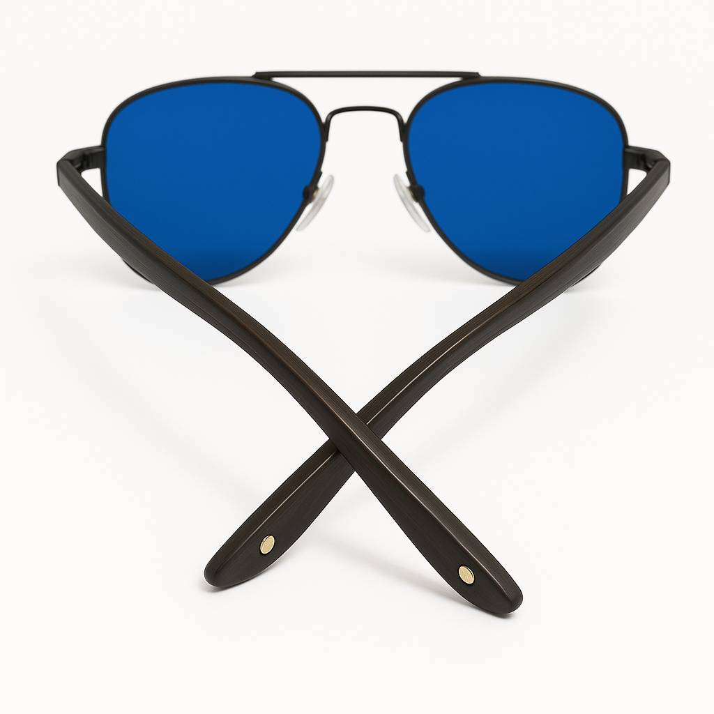Black & Blue Frame Sunglasses
