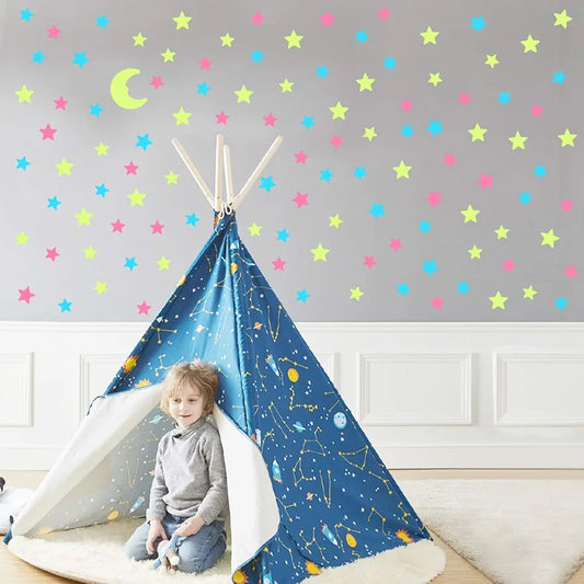 Star Luminious Wall Stickers Glow in the Dark