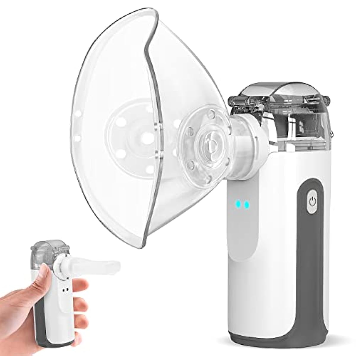 Portable Mesh Nebulizer with mask and USB charging – Silent steam inhaler for kids and adults

