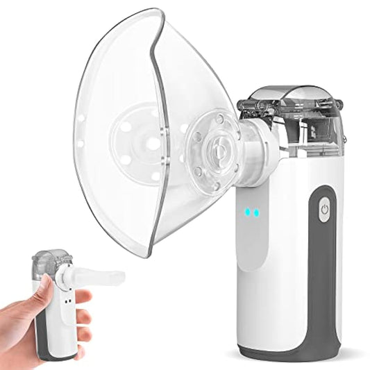 Portable Mesh Nebulizer with mask and USB charging – Silent steam inhaler for kids and adults

