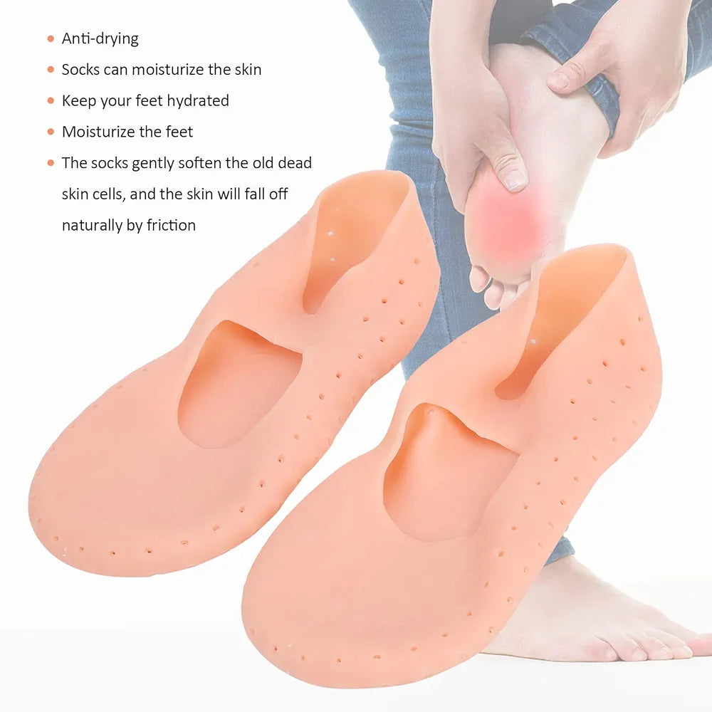 Silicone Full Heel Pads for Foot Pain Relief & Crack Protection – Chinacart.pk