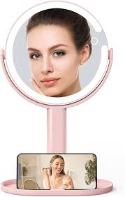 Makeup Mirror with LED Vanity Lights – Touch Control & Adjustable Brightness