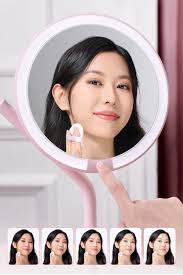 Makeup Mirror with LED Vanity Light – Adjustable Brightness & Portable Design | ChinaCart.pk