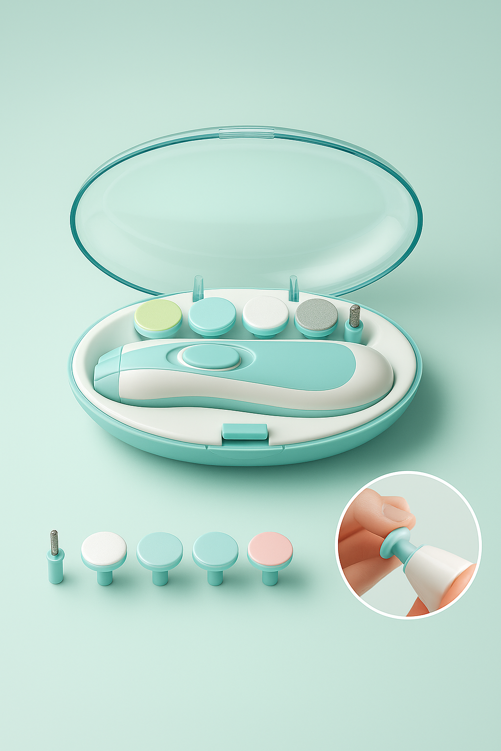 Baby Nail Clippers Safe Electric Trimmer for Newborns
