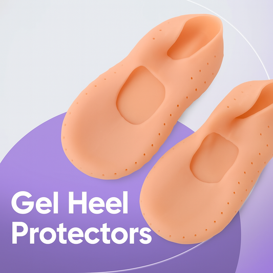 Silicone Full Heel Protectors – Soft gel heel pads for pain relief, crack protection, and all-day foot comfort