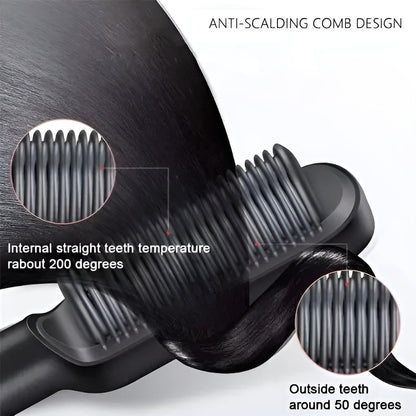 HQT-909B Hair Straightener Brush – Fast Heating Electric Styling Comb | ChinaCart.pk
