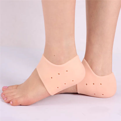 "Silicone Heel Protection Pads for Foot Pain Relief, Anti-Crack and Cushion Support – Comfortable for Men & Women
