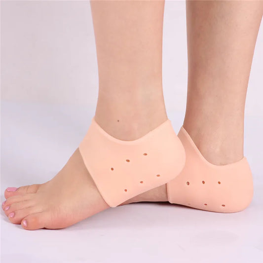 "Silicone Heel Protection Pads for Foot Pain Relief, Anti-Crack and Cushion Support – Comfortable for Men & Women
