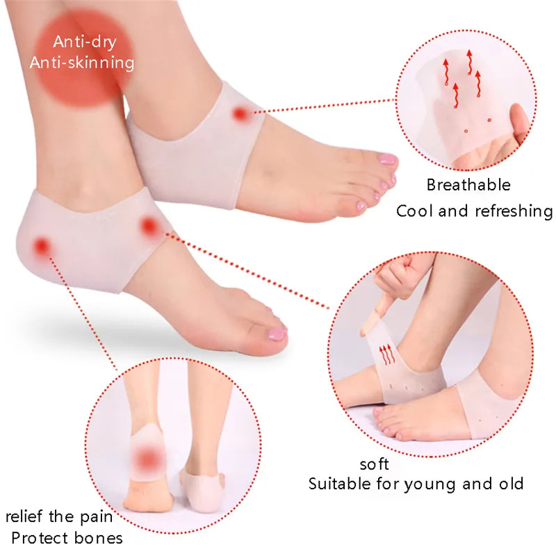 Silicone Half Heel Pads for Cracked Heels & Pain Relief | Chinacart.pk