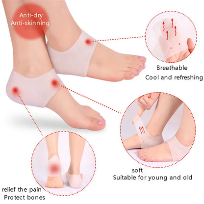 Silicone Half Heel Pads for Cracked Heels & Pain Relief | Chinacart.pk