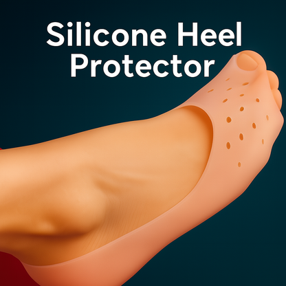 Silicone heel protector socks for cracked heels