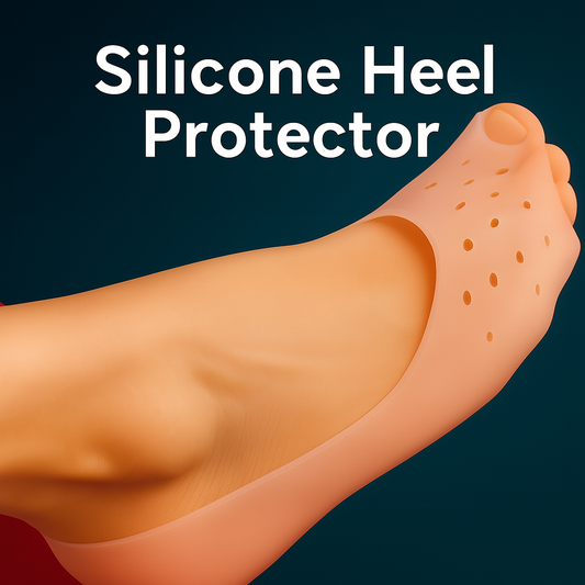 Silicone heel protector socks for cracked heels